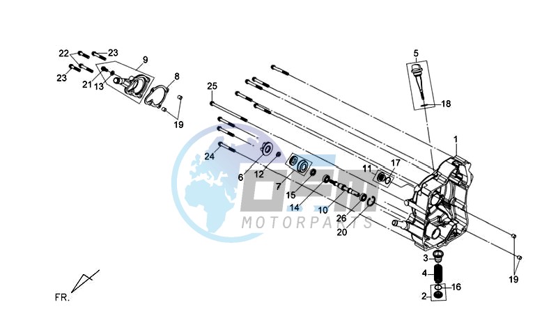 CRANKCASE RIGHT / START MOTOR