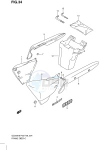 GZ250 (P3) drawing FRAME COVER (MODEL K8 K9)