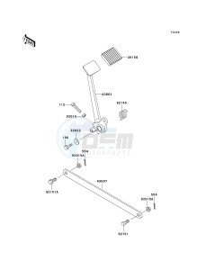 BN 125 A [ELIMINATOR 125] (A6F-A9F) A7F drawing BRAKE PEDAL_TORQUE LINK