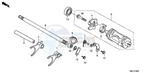 TRX500FPAD TRX500FPA ED drawing GEARSHIFT FORK/ GEARSHIFT DRUM