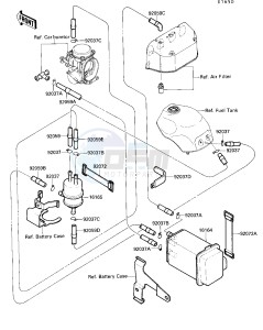 ZX 1000 B [NINJA ZX-10] (B3) [NINJA ZX-10] drawing FUEL EVAPORATIVE SYSTEM