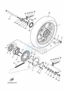 YZF320-A YZF-R3 (B2X2) drawing REAR WHEEL