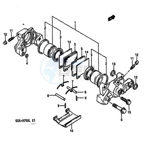 GSX-R750 (J-K-L) drawing REAR CALIPER