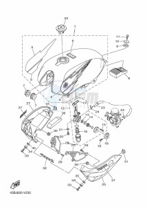 YBR125EGS YBR125G (43BL) drawing FUEL TANK