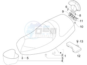 MP3 500 rl Sport business drawing Saddle seats - Tool roll