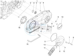 S 125 4T 3V E3 ie (APAC) (KR, RI, VT) drawing Crankcase cover - Crankcase cooling