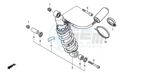 CB900F HORNET 900 drawing REAR CUSHION