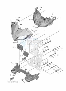 TRACER 9 GT MTT890D (BAPV) drawing HEADLIGHT