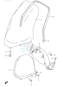 AN400 (E2) Burgman drawing WINDOW SCREEN (MODEL X Y)