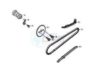 CELLO 125 drawing CHAIN / CHAIN TENSIONER / CHAIN GUIDE