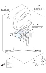 DF 150AP drawing Engine Cover (White)