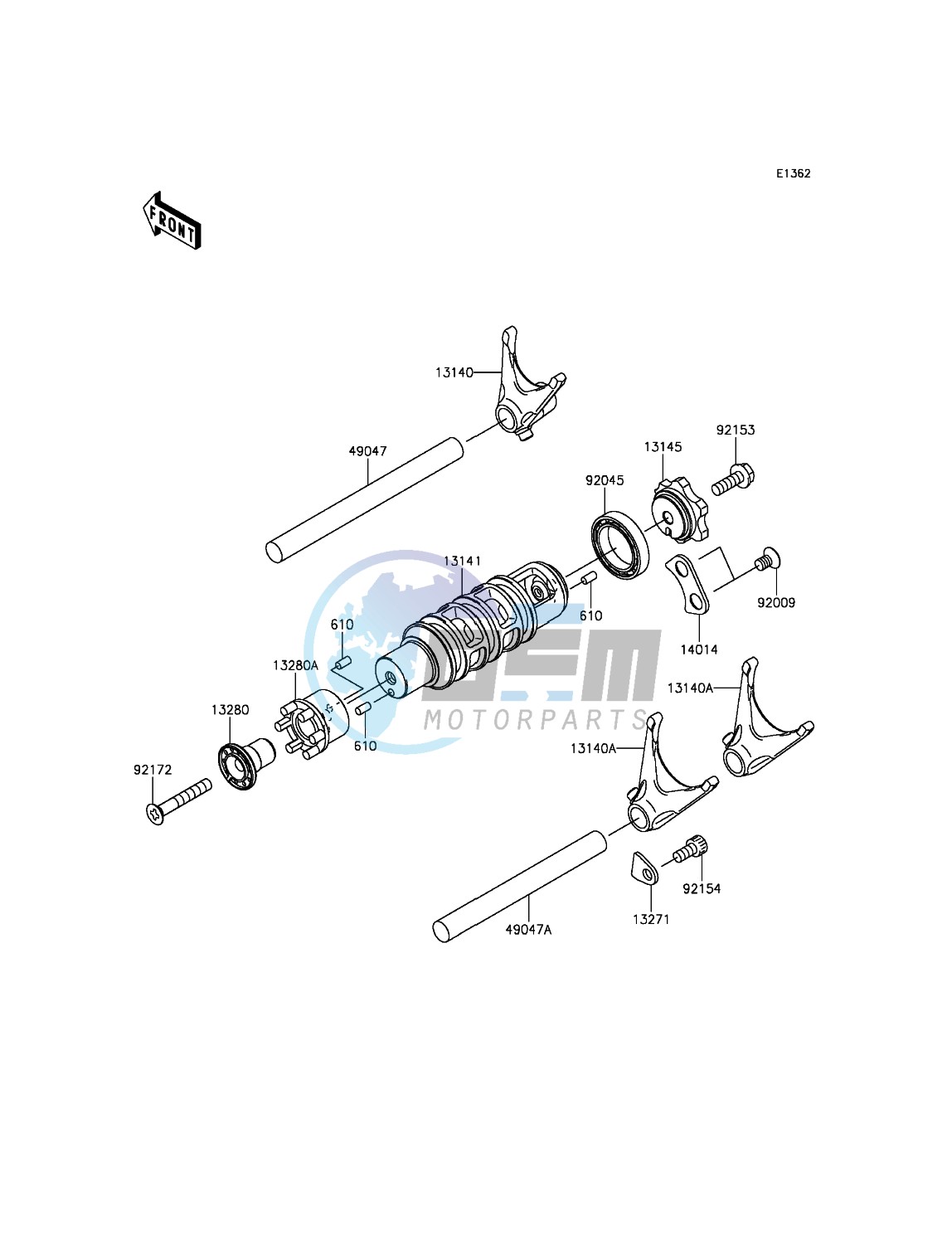 Gear Change Drum/Shift Fork(s)