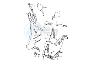 YP MAJESTY DX 250 drawing STEERING HANDLE -CABLE