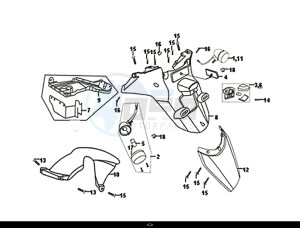 ORBIT II 50 (25 KM/H) (AE05W8-NL) (L8-M0) drawing REAR FENDER REAR INNER FENDER