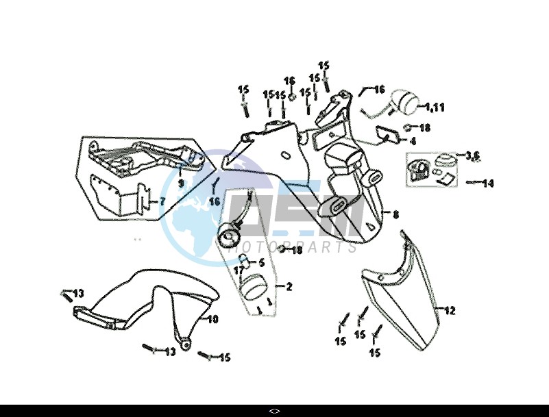 REAR FENDER REAR INNER FENDER