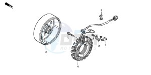 TRX350TM FOURTRAX drawing GENERATOR