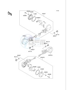 VN 750 A [VULCAN 750] (A6F) A6F drawing TURN SIGNALS