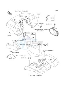 KVF650 D [BRUTE FORCE 650 4X4] (D1) D1 drawing LABELS