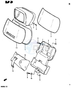 DR200 (G-H-J) drawing HEADLAMP HOUSING