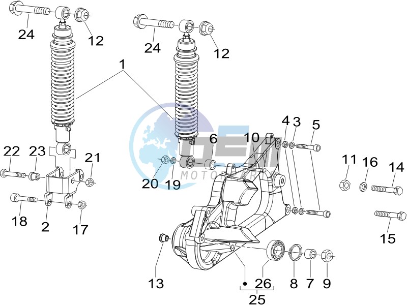 Rear suspension - Shock absorbers