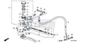 CB1000R9 Europe Direct - (ED) drawing CLUTCH MASTER CYLINDER