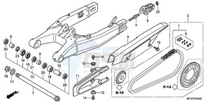 CB600F9 Spain - (SP) drawing SWINGARM