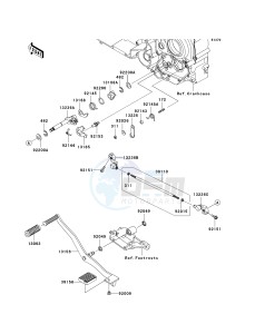 VN 1700 B [VULCAN 1700 VOYAGER ABS] (9FA) B9FA drawing GEAR CHANGE MECHANISM