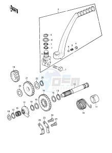 KE 175 D [KE175] (D2-D3) [KE175] drawing KICKSTARTER MECHANISM -- 80-81 KE175-D2_D3- -