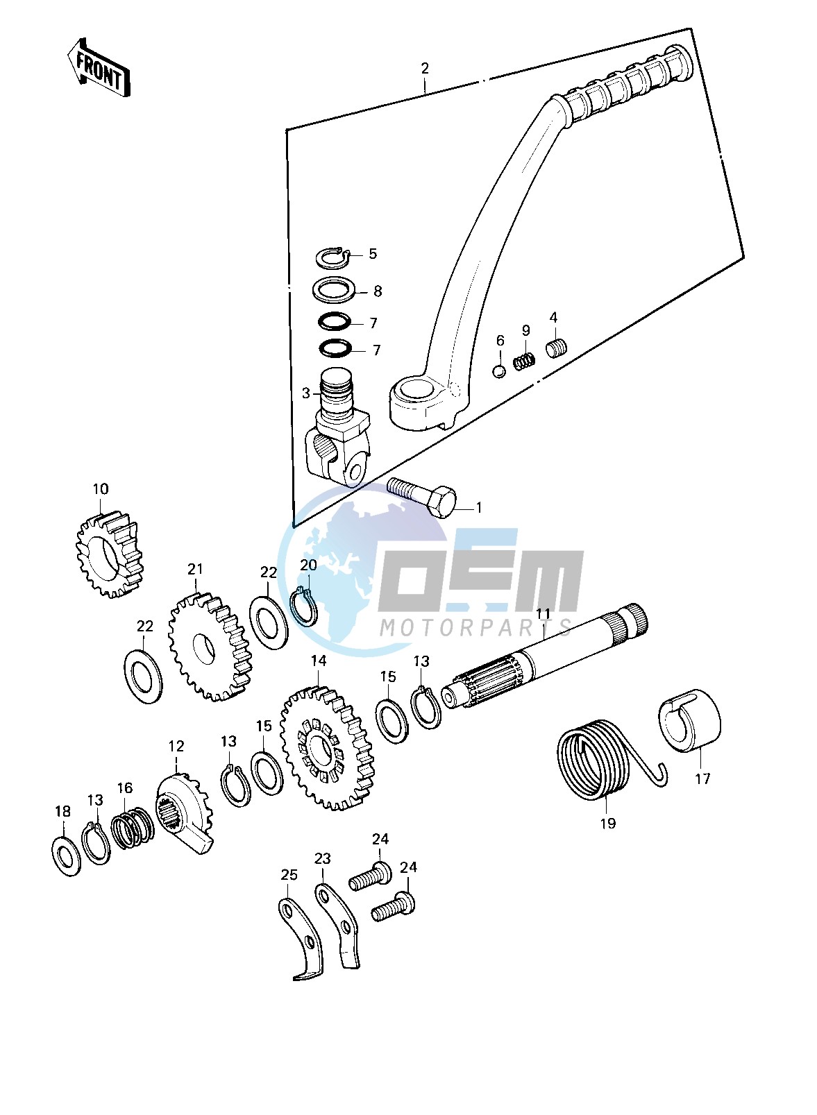 KICKSTARTER MECHANISM -- 80-81 KE175-D2_D3- -