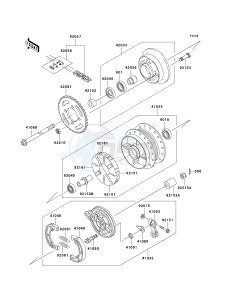 KLX 110 A (KLX110 MONSTER ENERGY) (A6F-A9FA) A8F drawing REAR HUB