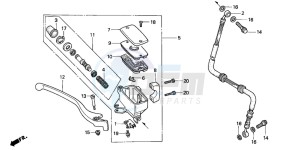 VF750C2 drawing FR. BRAKE MASTER CYLINDER