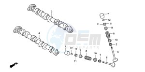 CBF1000A drawing CAMSHAFT/VALVE