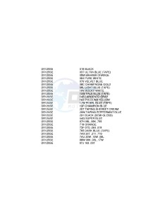 DR125S (E2) drawing * COLOR CHART *