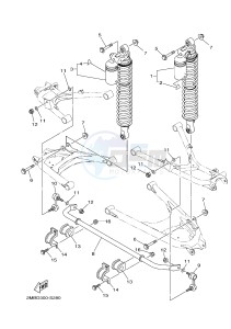 YXE700 YXE70WPAJ WOLVERINE R (B3D5) drawing REAR SUSPENSION