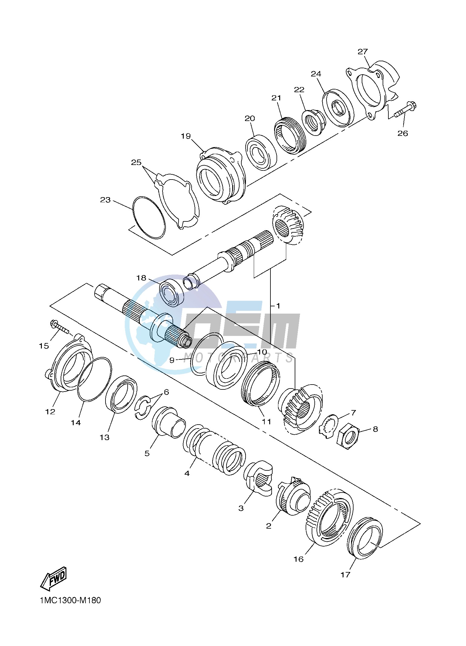 MIDDLE DRIVE GEAR