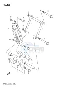 VL800 (E3-E28) VOLUSIA drawing REAR CUSHION LEVER (VL800CL1 E28)