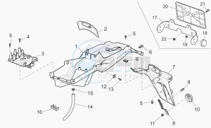 Breva V 1100 IE IE drawing Rear body - mudguard