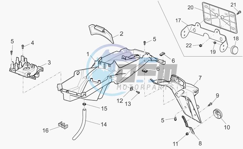 Rear body - mudguard