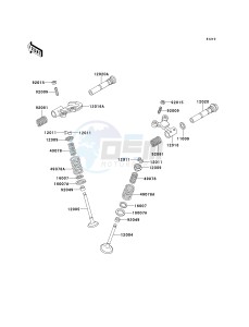 KSF 250 A [MOJAVE 250] (A10-A14) [MOJAVE 250] drawing VALVE-- S- -