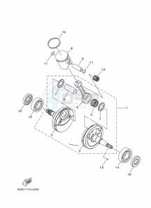 YZ85LW YZ85 (B0GB) drawing CRANKSHAFT & PISTON