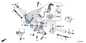 CBR125RSF CBR125RS E drawing HANDLE PIPE/ TOP BRIDGE