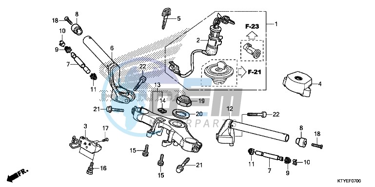 HANDLE PIPE/ TOP BRIDGE