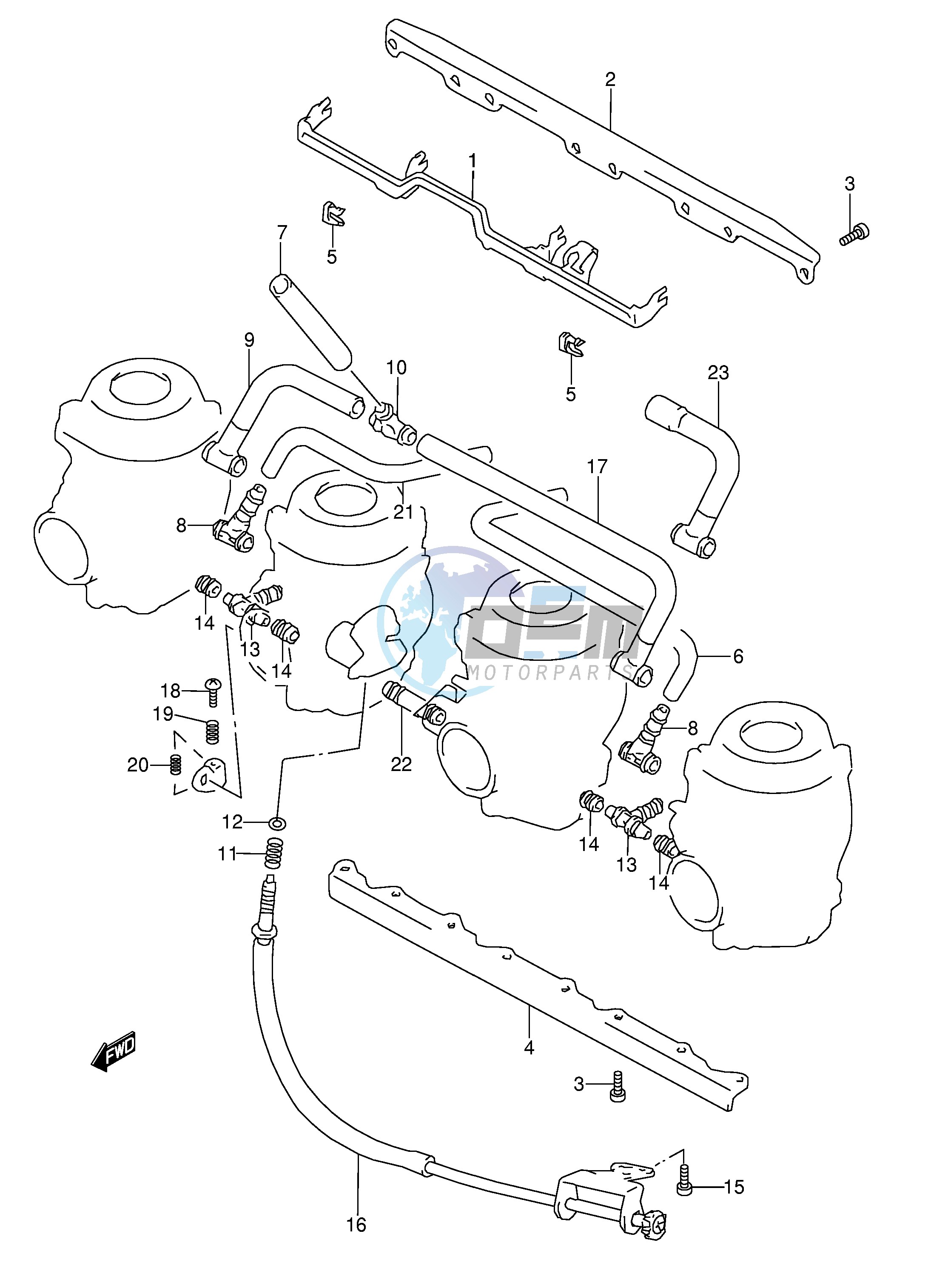 CARBURETOR FITTINGS (MODEL P R S T)