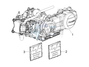 Beverly 250 e3 drawing Engine assembly