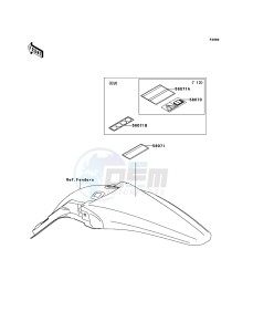 KX450F KX450FDF EU drawing Labels