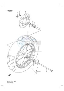 UH125G BURGMAN EU drawing FRONT WHEEL