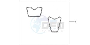 CBR1000RA9 France - (F / ABS CMF HRC MKH) drawing RACING STICKERS