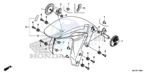 CBR600RRD CBR600RR UK - (E) drawing FRONT FENDER