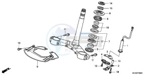 GL1800D GoldWing - GL1800-D UK - (E) drawing STEERING STEM