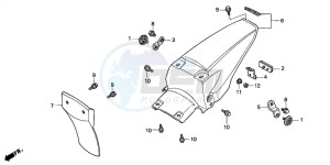 XR80R drawing REAR FENDER (2)